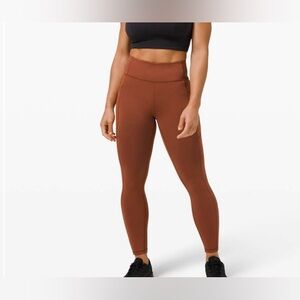 Lululemon * Invigorate High Rise Tight 25”, Dark Terracotta, Women’s size 0